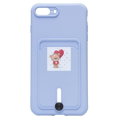 Чехол-накладка для Apple iPhone 7 Plus (светло-фиолетовый) - SC304 с картхолдером Чехол-накладка для Apple iPhone 7 Plus (светло-фиолетовый) - SC304 с картхолдером