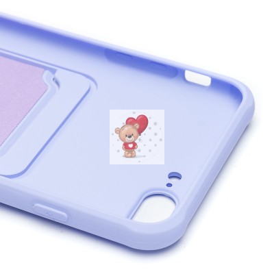 Чехол-накладка для Apple iPhone 7 Plus (светло-фиолетовый) - SC304 с картхолдером