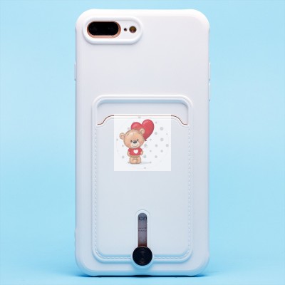 Чехол-накладка для Apple iPhone 7 Plus (белый) - SC304 с картхолдером Чехол-накладка для Apple iPhone 7 Plus (белый) - SC304 с картхолдером