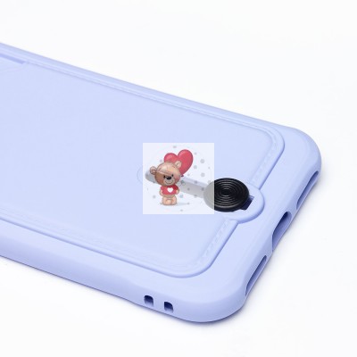 Чехол-накладка для Apple iPhone 8 (темно-фиолетовый) - SC304 с картхолдером