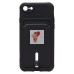 Чехол-накладка для Apple iPhone 7 (черный) - SC304 с картхолдером