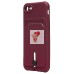 Чехол-накладка для Apple iPhone SE 2020 (бордовый) - SC304 с картхолдером Чехол-накладка для Apple iPhone SE 2020 (бордовый) - SC304 с картхолдером