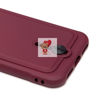 Чехол-накладка для Apple iPhone SE 2020 (бордовый) - SC304 с картхолдером Чехол-накладка для Apple iPhone SE 2020 (бордовый) - SC304 с картхолдером