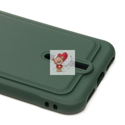 Чехол-накладка для Apple iPhone 8 (темно-зеленый) - SC304 с картхолдером