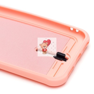 Чехол-накладка для Apple iPhone 7 (светло-розовый) - SC304 с картхолдером