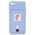 Чехол-накладка для Apple iPhone SE 2020 (светло-фиолетовый) - SC304 с картхолдером