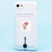 Чехол-накладка для Apple iPhone 7 (белый) - SC304 с картхолдером