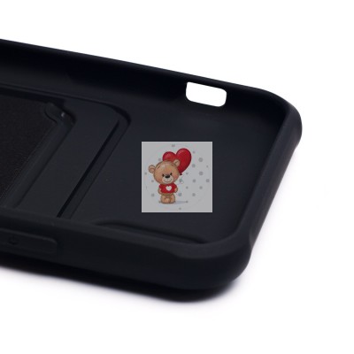 Чехол-накладка для Apple iPhone X (черный) - SC304 с картхолдером Чехол-накладка для Apple iPhone X (черный) - SC304 с картхолдером