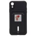 Чехол-накладка для Apple iPhone XR (черный) - SC304 с картхолдером