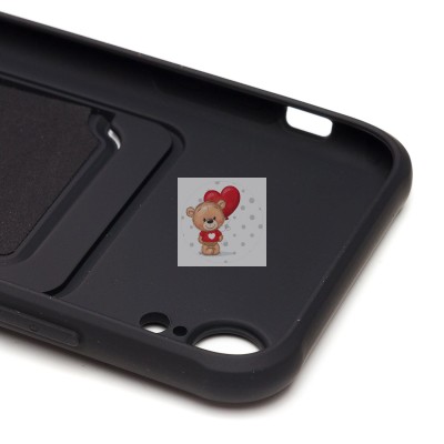 Чехол-накладка для Apple iPhone XR (черный) - SC304 с картхолдером Чехол-накладка для Apple iPhone XR (черный) - SC304 с картхолдером