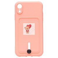 Чехол-накладка для Apple iPhone XR (светло-розовый) - SC304 с картхолдером Чехол-накладка для Apple iPhone XR (светло-розовый) - SC304 с картхолдером