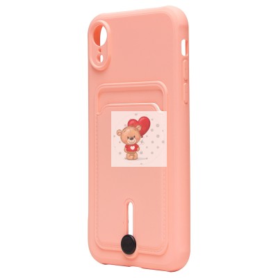 Чехол-накладка для Apple iPhone XR (светло-розовый) - SC304 с картхолдером Чехол-накладка для Apple iPhone XR (светло-розовый) - SC304 с картхолдером