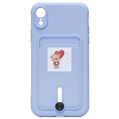 Чехол-накладка для Apple iPhone XR (светло-фиолетовый) - SC304 с картхолдером