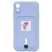 Чехол-накладка для Apple iPhone XR (светло-фиолетовый) - SC304 с картхолдером
