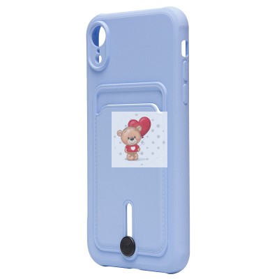 Чехол-накладка для Apple iPhone XR (светло-фиолетовый) - SC304 с картхолдером Чехол-накладка для Apple iPhone XR (светло-фиолетовый) - SC304 с картхолдером