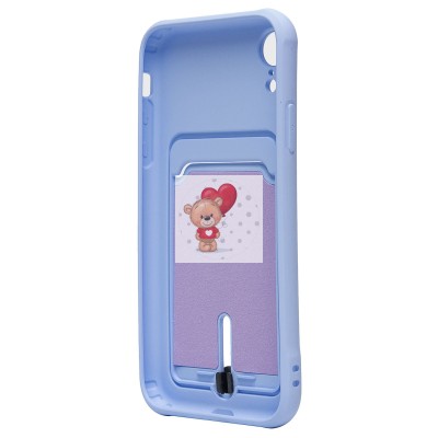 Чехол-накладка для Apple iPhone XR (светло-фиолетовый) - SC304 с картхолдером Чехол-накладка для Apple iPhone XR (светло-фиолетовый) - SC304 с картхолдером