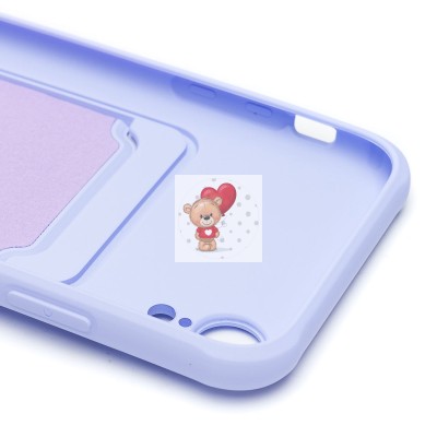 Чехол-накладка для Apple iPhone XR (светло-фиолетовый) - SC304 с картхолдером Чехол-накладка для Apple iPhone XR (светло-фиолетовый) - SC304 с картхолдером