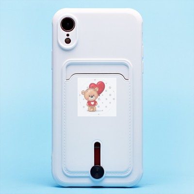 Чехол-накладка для Apple iPhone XR (белый) - SC304 с картхолдером Чехол-накладка для Apple iPhone XR (белый) - SC304 с картхолдером