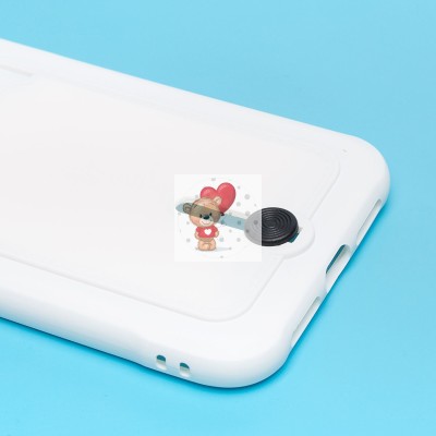 Чехол-накладка для Apple iPhone XR (белый) - SC304 с картхолдером