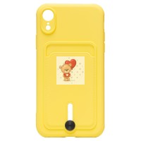Чехол-накладка для Apple iPhone XR (желтый) - SC304 с картхолдером Чехол-накладка для Apple iPhone XR (желтый) - SC304 с картхолдером