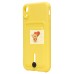 Чехол-накладка для Apple iPhone XR (желтый) - SC304 с картхолдером