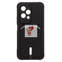 Чехол-накладка для Honor 200 lite (черный) - SC304 с картхолдером