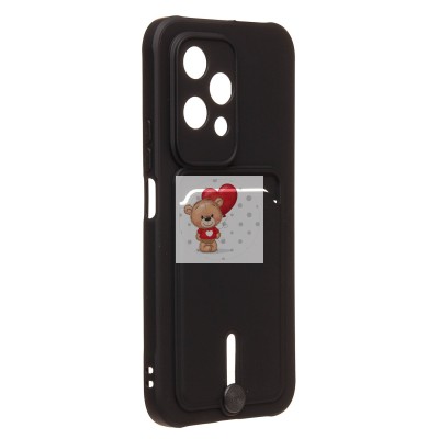 Чехол-накладка для Honor 200 lite (черный) - SC304 с картхолдером