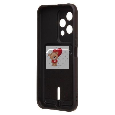 Чехол-накладка для Honor 200 lite (черный) - SC304 с картхолдером