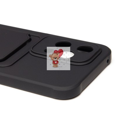 Чехол-накладка для Honor 200 lite (черный) - SC304 с картхолдером