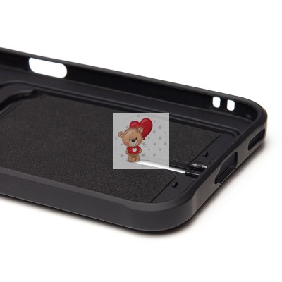 Чехол-накладка для Honor 200 lite (черный) - SC304 с картхолдером