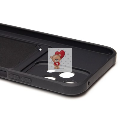 Чехол-накладка для Honor 200 lite (черный) - SC304 с картхолдером