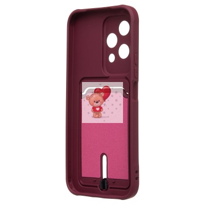 Чехол-накладка для Honor 200 lite (бордовый) - SC304 с картхолдером Чехол-накладка для Honor 200 lite (бордовый) - SC304 с картхолдером