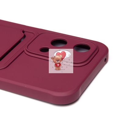 Чехол-накладка для Honor 200 lite (бордовый) - SC304 с картхолдером Чехол-накладка для Honor 200 lite (бордовый) - SC304 с картхолдером