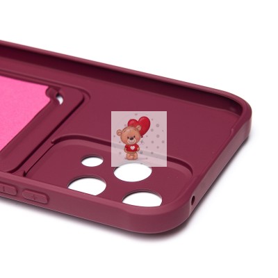 Чехол-накладка для Honor 200 lite (бордовый) - SC304 с картхолдером Чехол-накладка для Honor 200 lite (бордовый) - SC304 с картхолдером