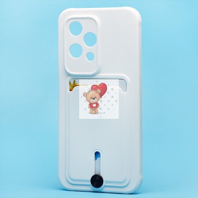 Чехол-накладка для Honor 200 Lite (белый) - SC304 с картхолдером