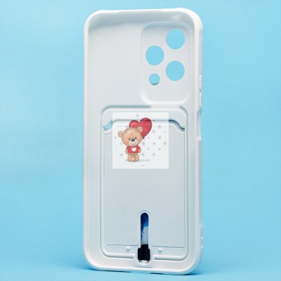 Чехол-накладка для Honor 200 Lite (белый) - SC304 с картхолдером