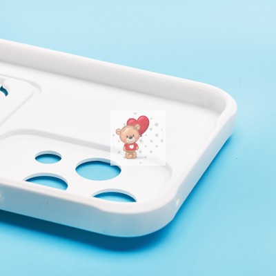 Чехол-накладка для Honor 200 Lite (белый) - SC304 с картхолдером