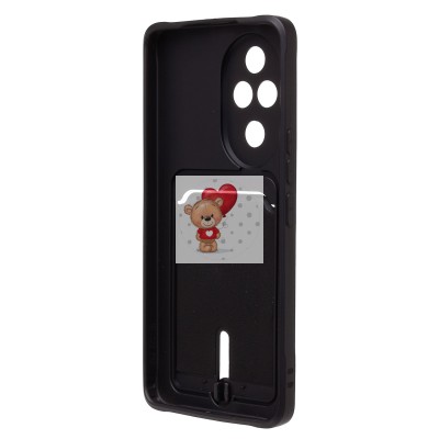 Чехол-накладка для Honor 200 Pro (черный) - SC304 с картхолдером