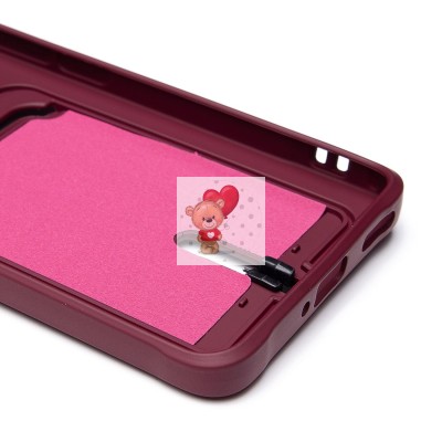 Чехол-накладка для Honor 200 Pro (бордовый) - SC304 с картхолдером Чехол-накладка для Honor 200 Pro (бордовый) - SC304 с картхолдером