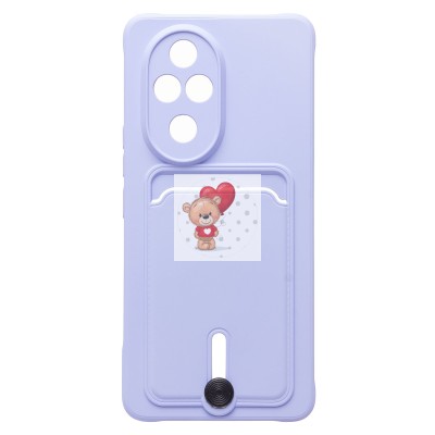 Чехол-накладка для Honor 200 Pro (светло-фиолетовый) - SC304 с картхолдером Чехол-накладка для Honor 200 Pro (светло-фиолетовый) - SC304 с картхолдером