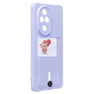 Чехол-накладка для Honor 200 Pro (светло-фиолетовый) - SC304 с картхолдером