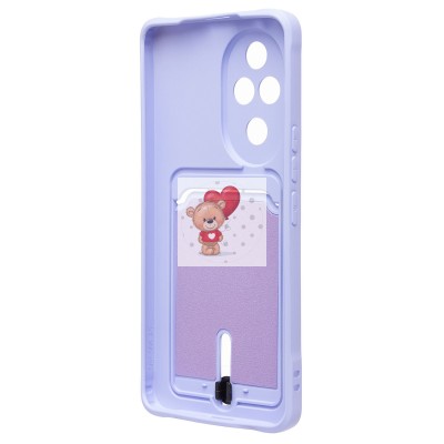 Чехол-накладка для Honor 200 Pro (светло-фиолетовый) - SC304 с картхолдером