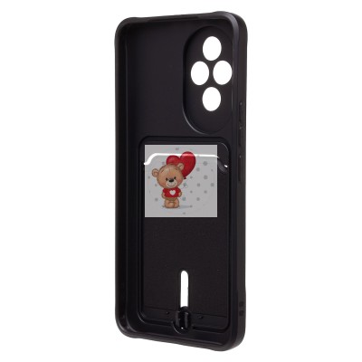 Чехол-накладка для Honor 200 (черный) - SC304 с картхолдером