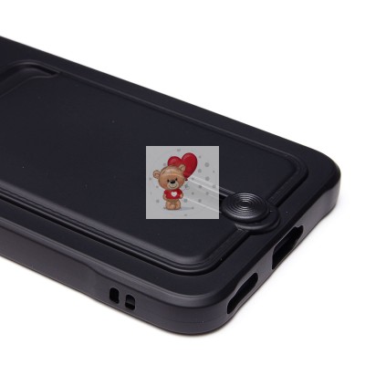 Чехол-накладка для Honor 200 (черный) - SC304 с картхолдером