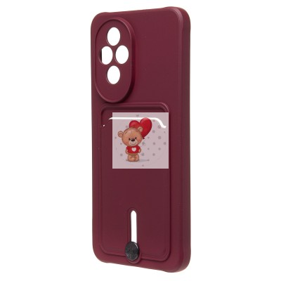 Чехол-накладка для Honor 200 (бордовый) - SC304 с картхолдером Чехол-накладка для Honor 200 (бордовый) - SC304 с картхолдером