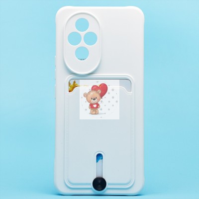 Чехол-накладка для Honor 200 (белый) - SC304 с картхолдером