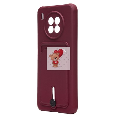 Чехол-накладка для Huawei nova 8i (бордовый) - SC304 с картхолдером Чехол-накладка для Huawei nova 8i (бордовый) - SC304 с картхолдером