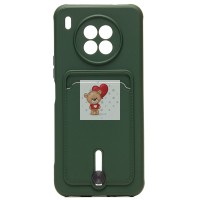Чехол-накладка для Huawei nova 8i (темно-зеленый) - SC304 с картхолдером