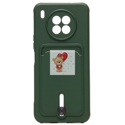 Чехол-накладка для Huawei nova 8i (темно-зеленый) - SC304 с картхолдером Чехол-накладка для Huawei nova 8i (темно-зеленый) - SC304 с картхолдером