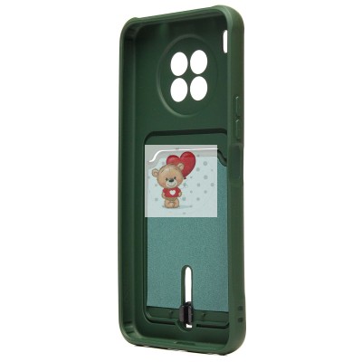 Чехол-накладка для Huawei nova 8i (темно-зеленый) - SC304 с картхолдером